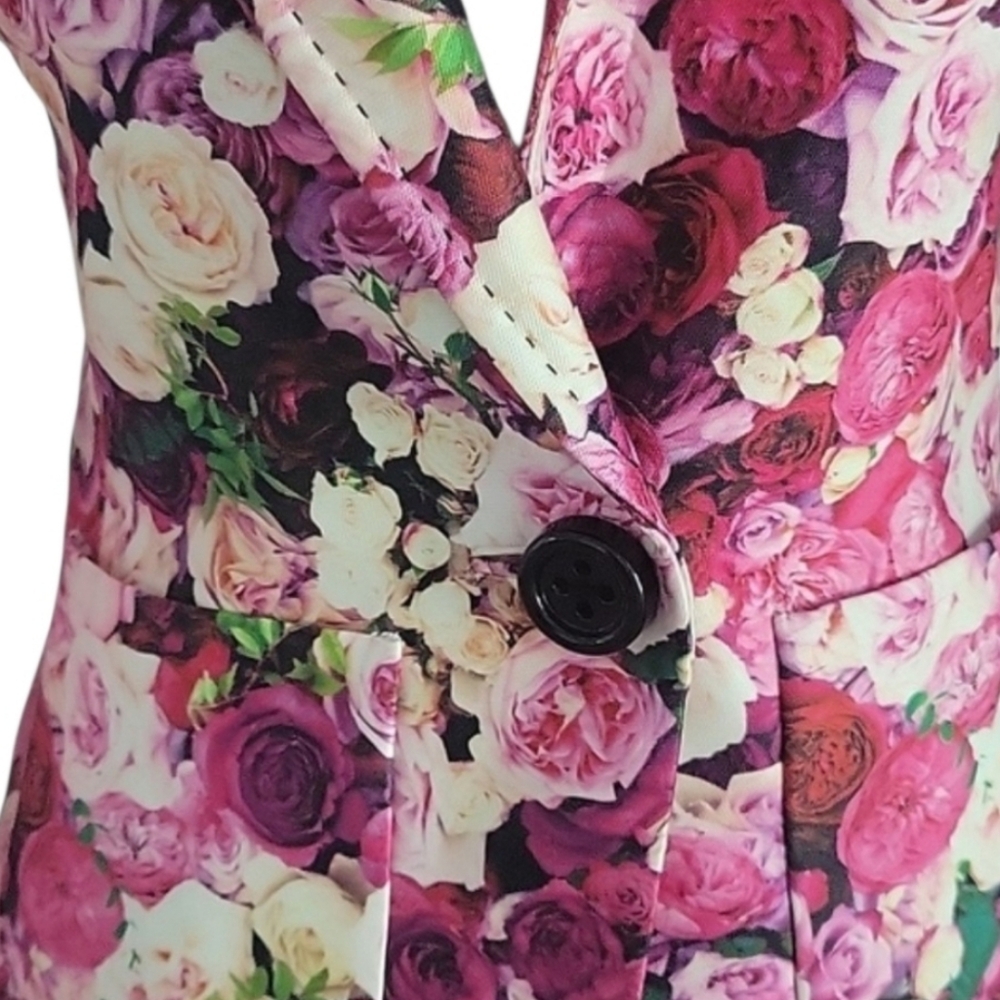 Kate Spade New York Rose Print Millie Blazer Size 0 - Picture 3 of 14